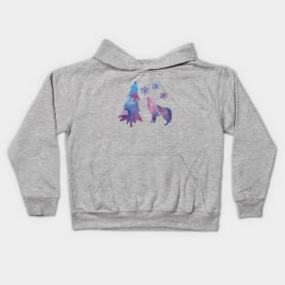 Howling wolf Kids Hoodie